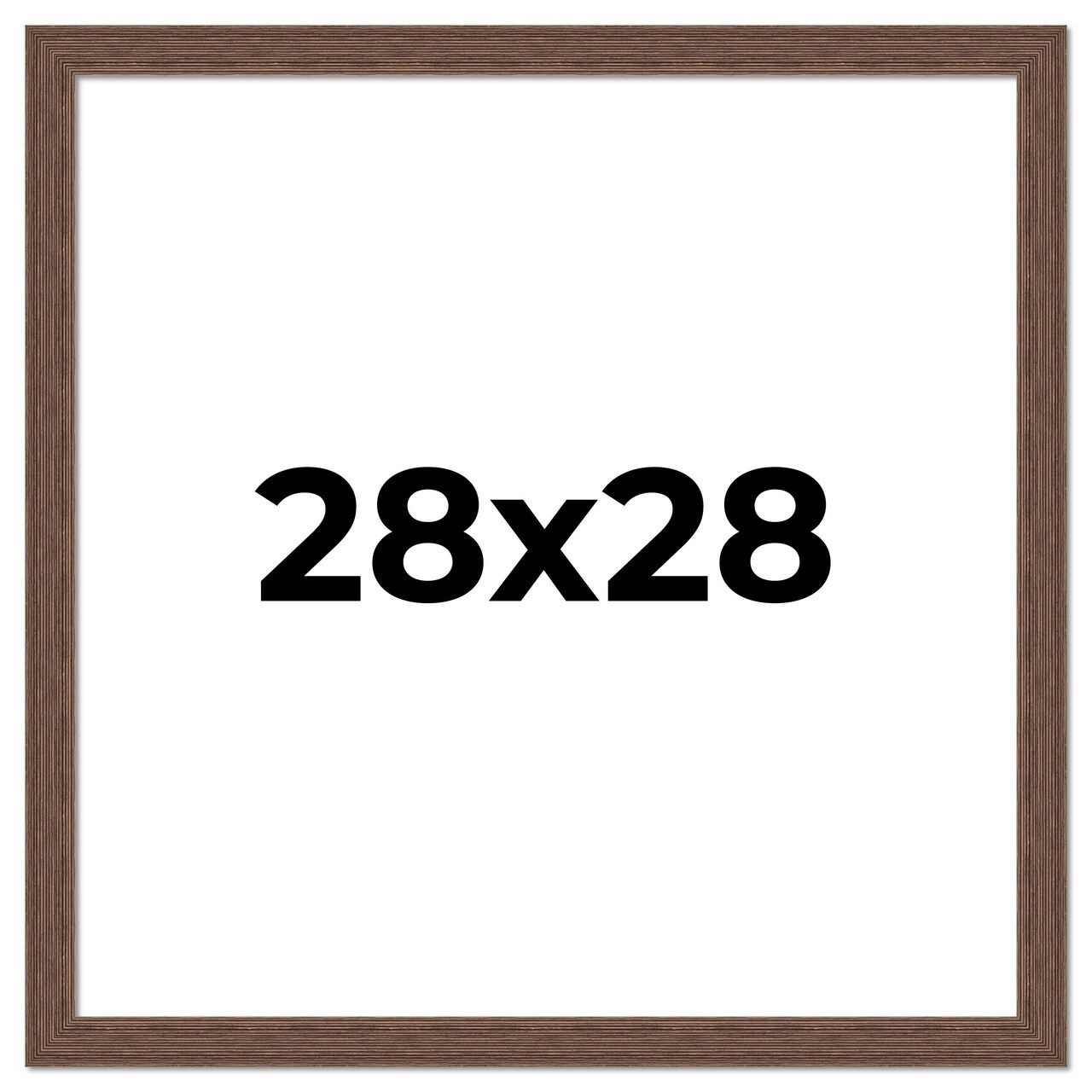 28x28 Wide Barnwood Picture Frame with UV-Resistant Acrylic & Acid Free Backing, Available in 6 Paint Finishes - Grey, Brown, White, and Black